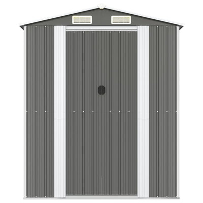 Garden Shed Light Grey 192x772x223 cm Galvanised Steel Payday Deals