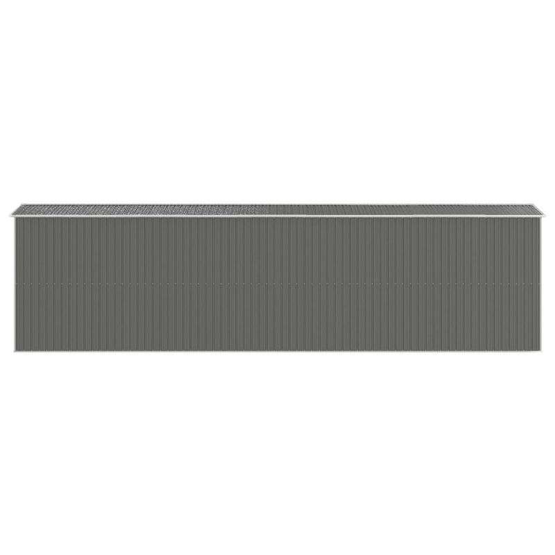 Garden Shed Light Grey 192x772x223 cm Galvanised Steel Payday Deals