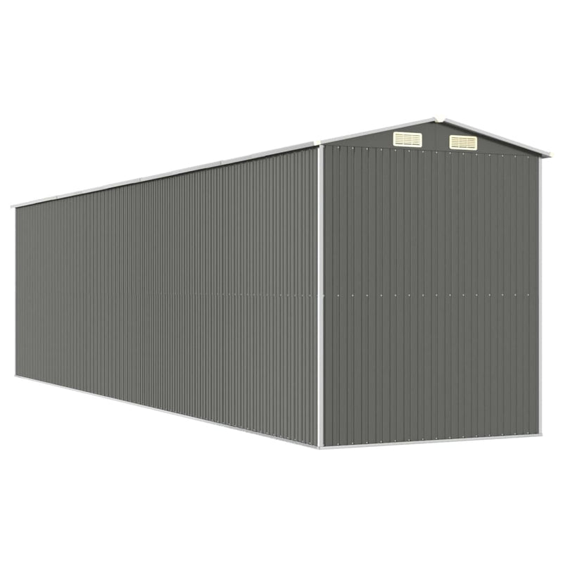 Garden Shed Light Grey 192x772x223 cm Galvanised Steel Payday Deals