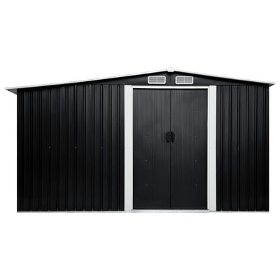 Garden Shed with Sliding Doors Anthracite 329.5x205x178 cm Steel Payday Deals