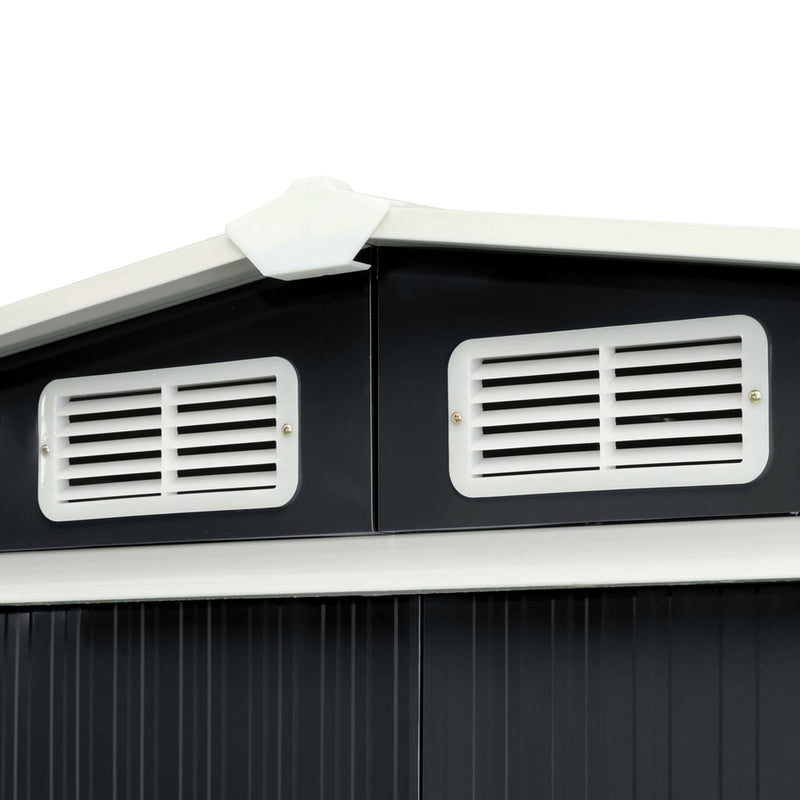 Garden Shed with Sliding Doors Anthracite 329.5x205x178 cm Steel Payday Deals