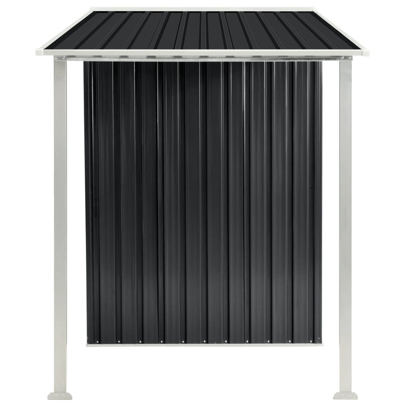 Garden Shed with Sliding Doors Anthracite 386x131x178 cm Steel Payday Deals