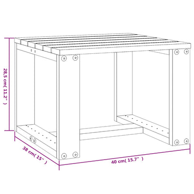 Garden Side Table 40x38x28.5 cm Solid Wood Douglas Payday Deals