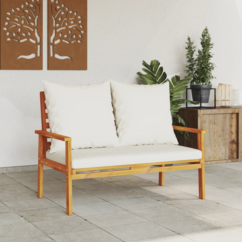 Garden Sofa Bench 120 cm with Cushion Solid Wood Acacia Payday Deals