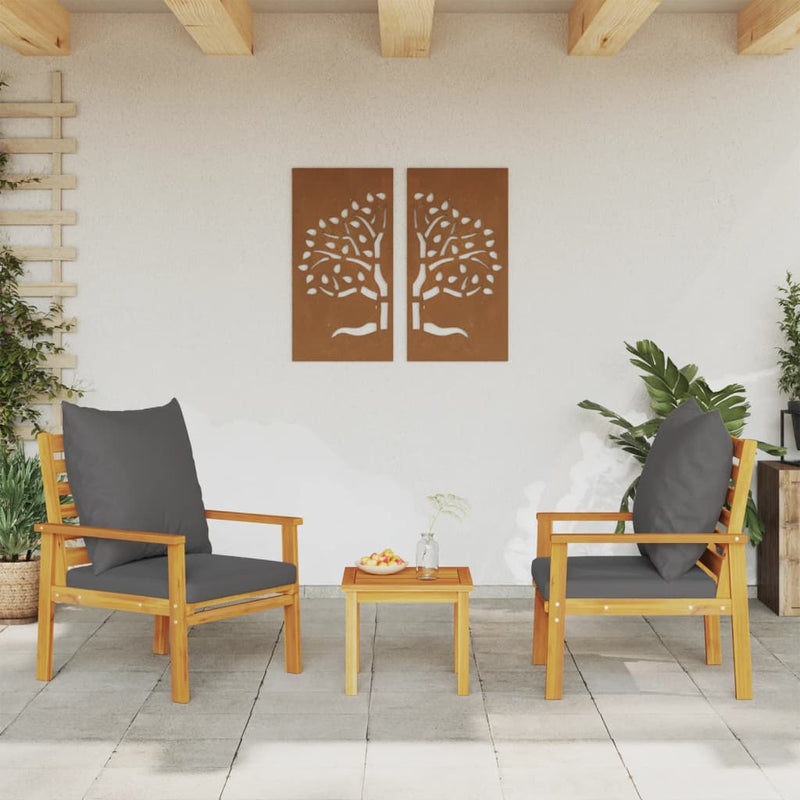 Garden Sofa Chair 2pcs with Cushion Solid Wood Acacia Payday Deals
