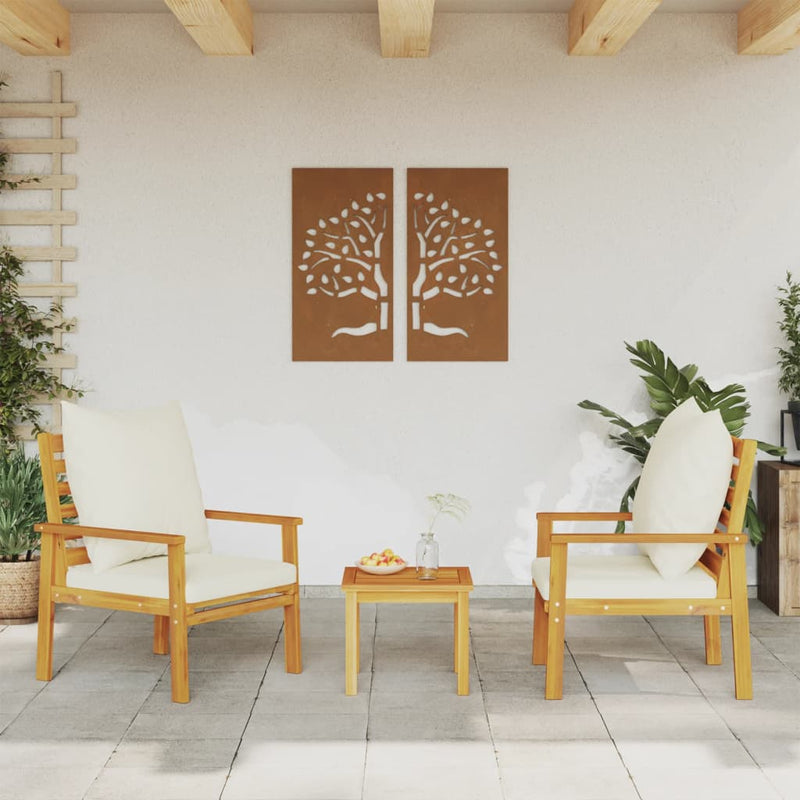 Garden Sofa Chair 2pcs with Cushion Solid Wood Acacia Payday Deals