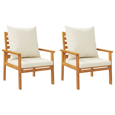 Garden Sofa Chair 2pcs with Cushion Solid Wood Acacia Payday Deals