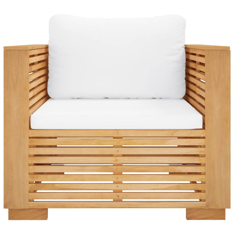 Garden Sofa Chair with Cream Cushions Solid Wood Teak Payday Deals