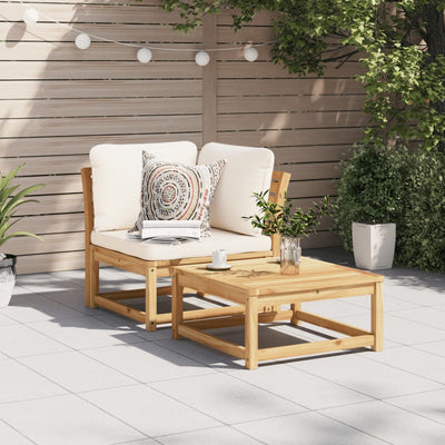 Garden Sofa Corner with Cushions 73x73x65 cm Solid Wood Acacia Payday Deals