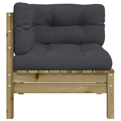 Garden Sofa Corner with Cushions Impregnated Wood Pine Payday Deals
