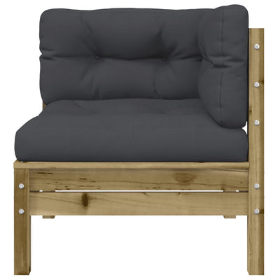 Garden Sofa Corner with Cushions Impregnated Wood Pine Payday Deals