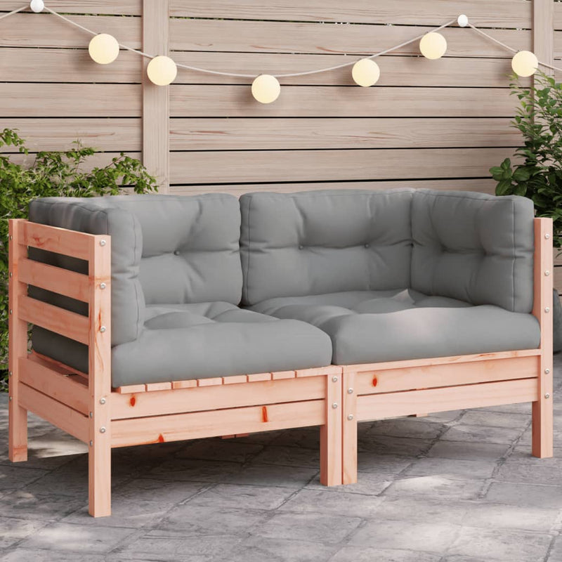 Garden Sofa Corner with Cushions Solid Wood Douglas Payday Deals
