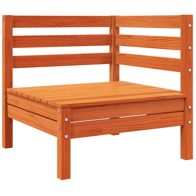 Garden Sofa Corner with Cushions Wax Brown Solid Wood Pine Payday Deals