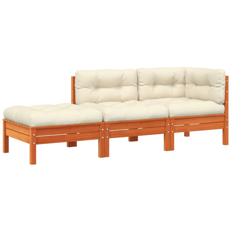 Garden Sofa with Cushions and Footstool 2-Seater Payday Deals