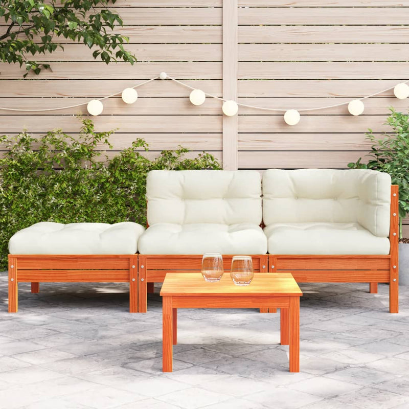 Garden Sofa with Cushions and Footstool 2-Seater Payday Deals