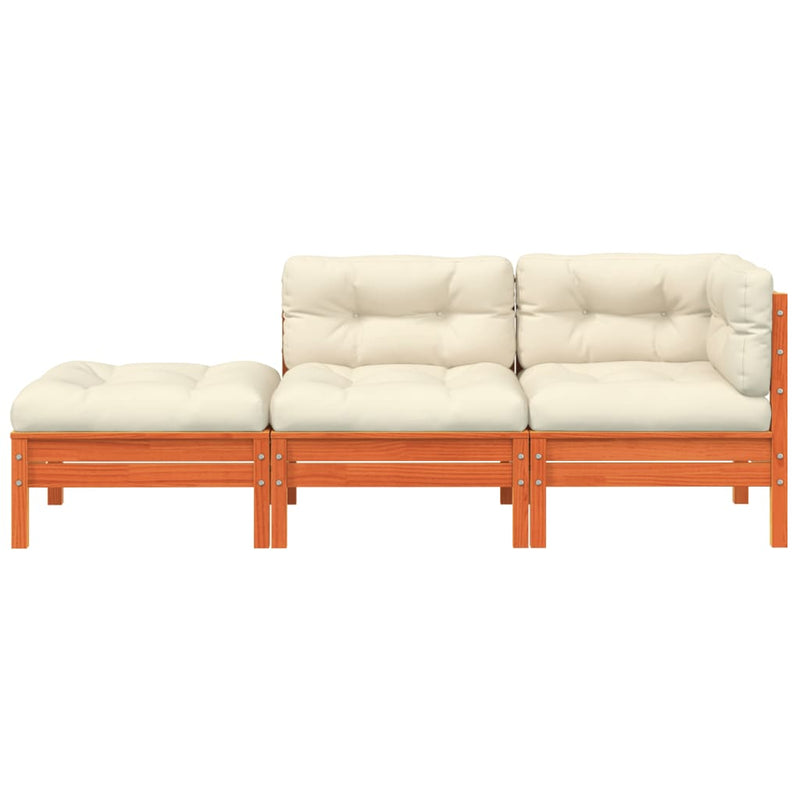 Garden Sofa with Cushions and Footstool 2-Seater Payday Deals