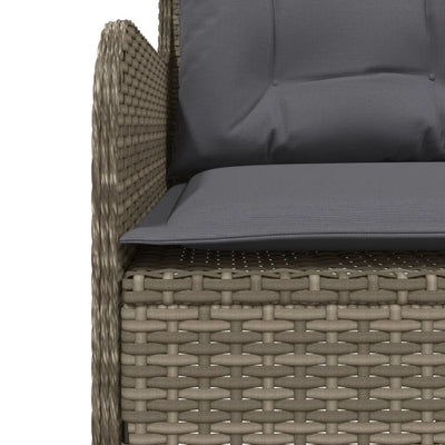 Garden Sofa with Cushions L-Shaped Grey Poly Rattan Payday Deals