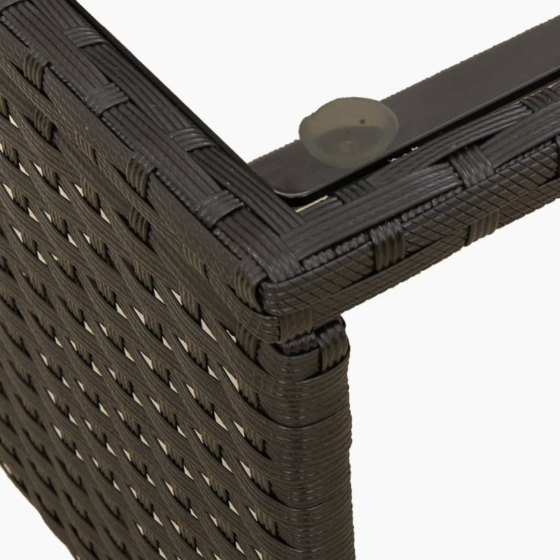 Garden Sofa with Table and Cushions L-Shaped Black Poly Rattan Payday Deals