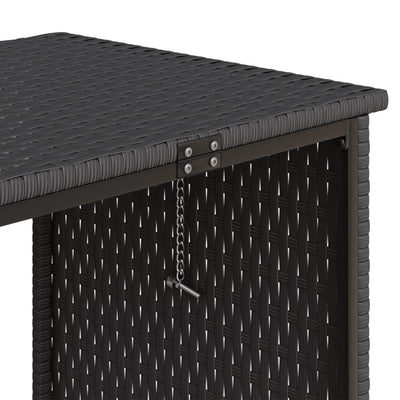 Garden Sofa with Table and Cushions L-Shaped Black Poly Rattan Payday Deals