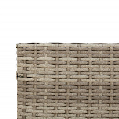 Garden Sofa with Table and Cushions L-Shaped Grey Poly Rattan Payday Deals