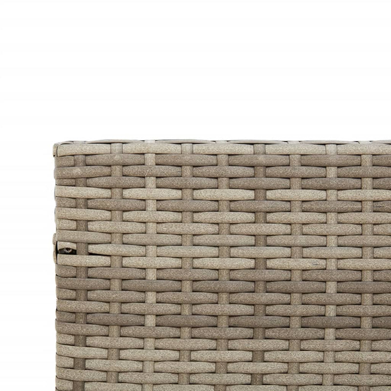 Garden Sofa with Table and Cushions L-Shaped Grey Poly Rattan Payday Deals