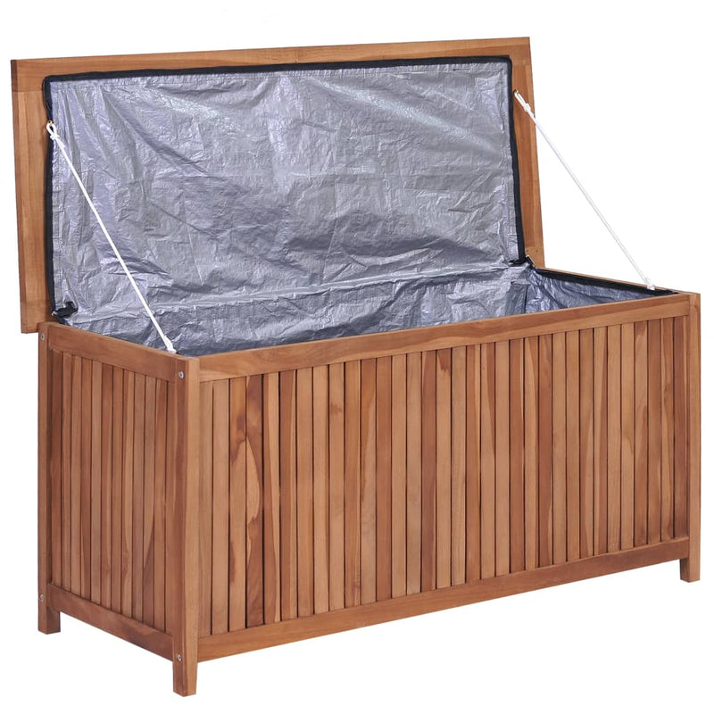 Garden Storage Box 120x50x58 cm Solid Teak Wood Payday Deals