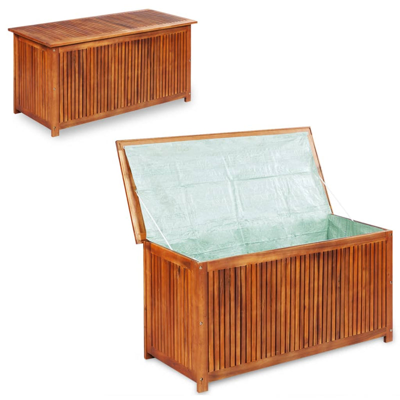 Garden Storage Box 150x50x58 cm Solid Acacia Wood Payday Deals