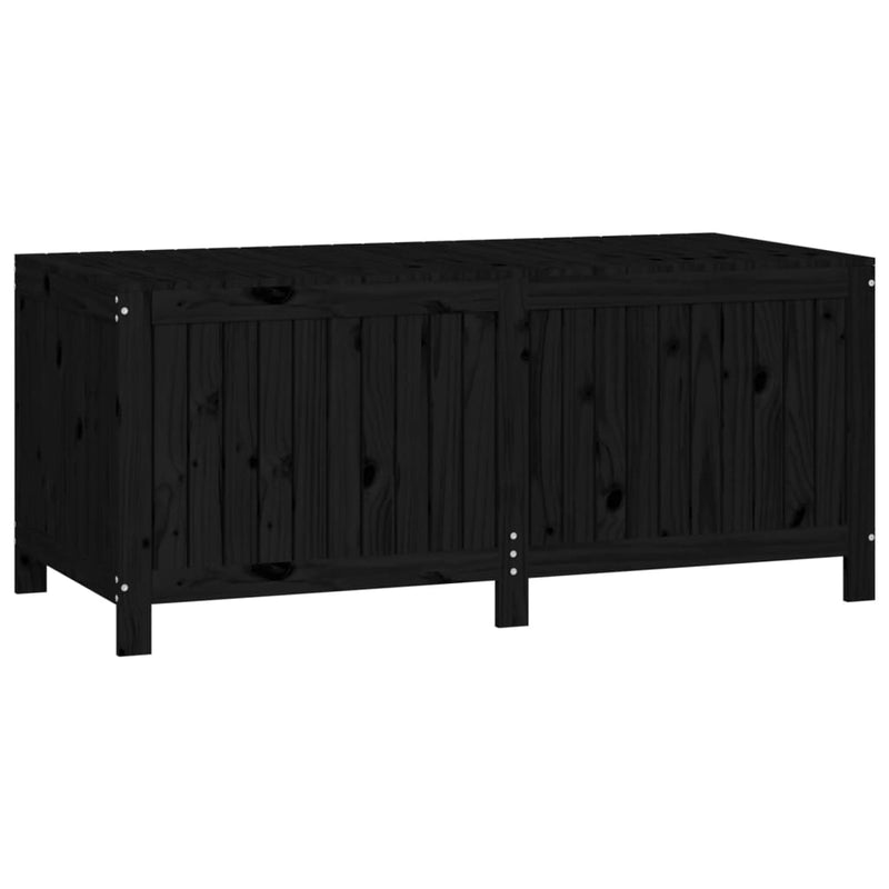 Garden Storage Box Black 147x68x64 cm Solid Wood Pine Payday Deals