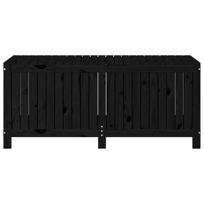 Garden Storage Box Black 147x68x64 cm Solid Wood Pine Payday Deals