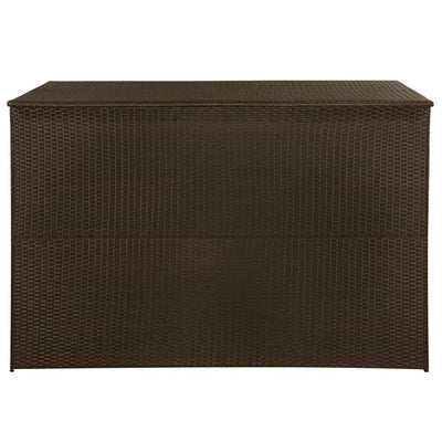 Garden Storage Box Brown 150x100x100 cm Poly Rattan Payday Deals