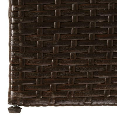 Garden Storage Box Brown 150x100x100 cm Poly Rattan Payday Deals