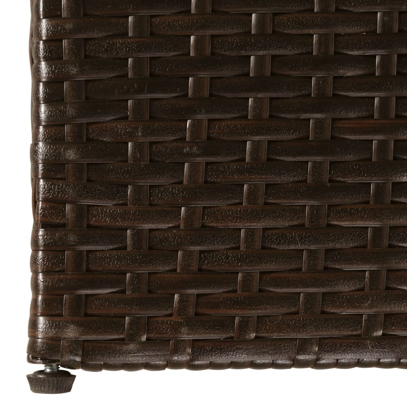 Garden Storage Box Brown 150x100x100 cm Poly Rattan Payday Deals