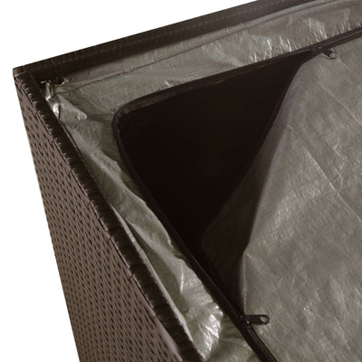 Garden Storage Box Brown 150x100x100 cm Poly Rattan Payday Deals