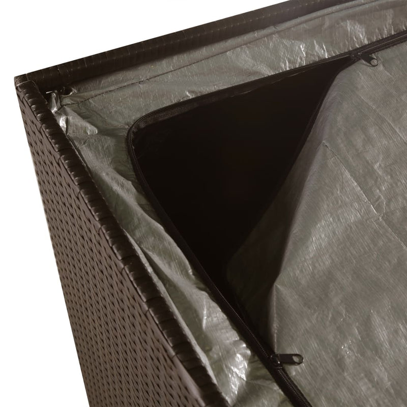Garden Storage Box Brown 150x100x100 cm Poly Rattan Payday Deals