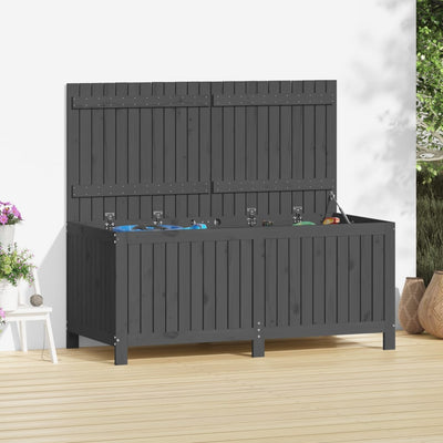 Garden Storage Box Grey 147x68x64 cm Solid Wood Pine Payday Deals