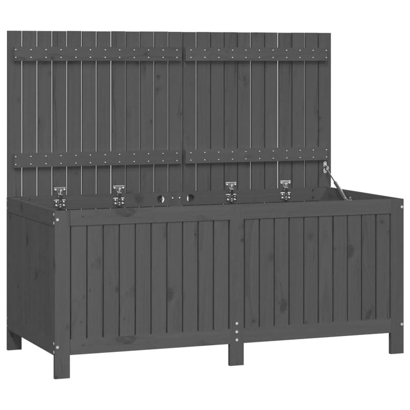 Garden Storage Box Grey 147x68x64 cm Solid Wood Pine Payday Deals