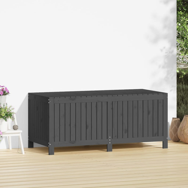 Garden Storage Box Grey 147x68x64 cm Solid Wood Pine Payday Deals