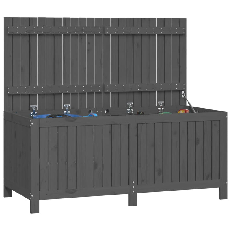 Garden Storage Box Grey 147x68x64 cm Solid Wood Pine Payday Deals