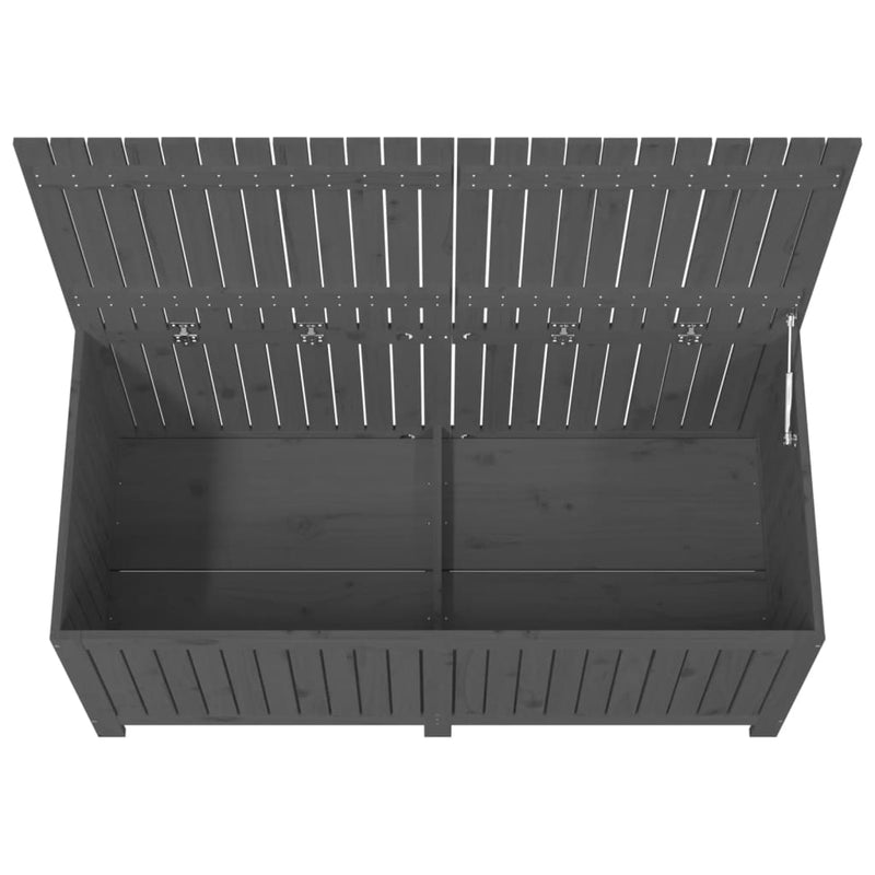 Garden Storage Box Grey 147x68x64 cm Solid Wood Pine Payday Deals