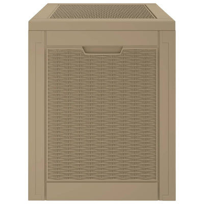 Garden Storage Box Light Brown 55.5x43x53 cm Polypropylene Payday Deals