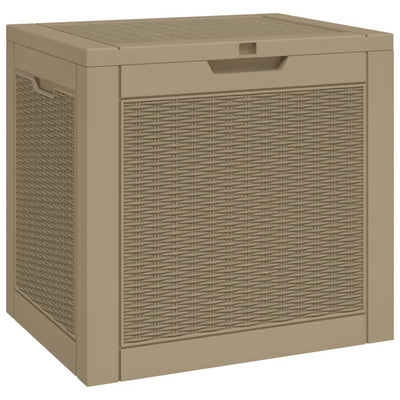 Garden Storage Box Light Brown 55.5x43x53 cm Polypropylene Payday Deals