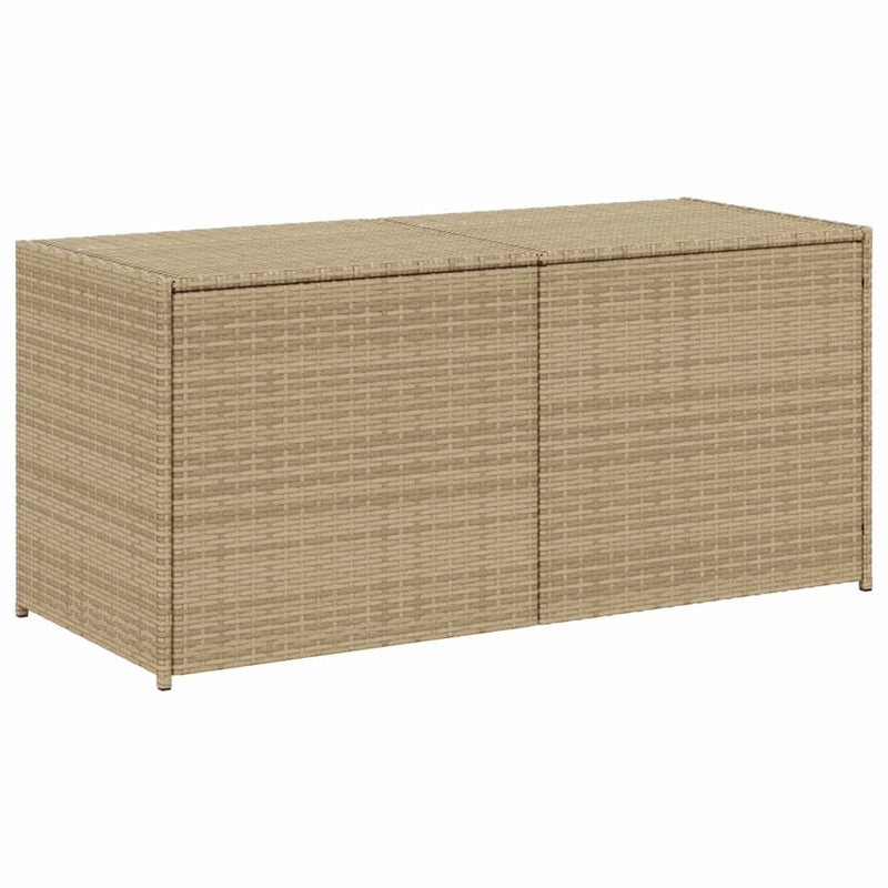 Garden Storage Box Mix Beige 283L Poly Rattan Payday Deals