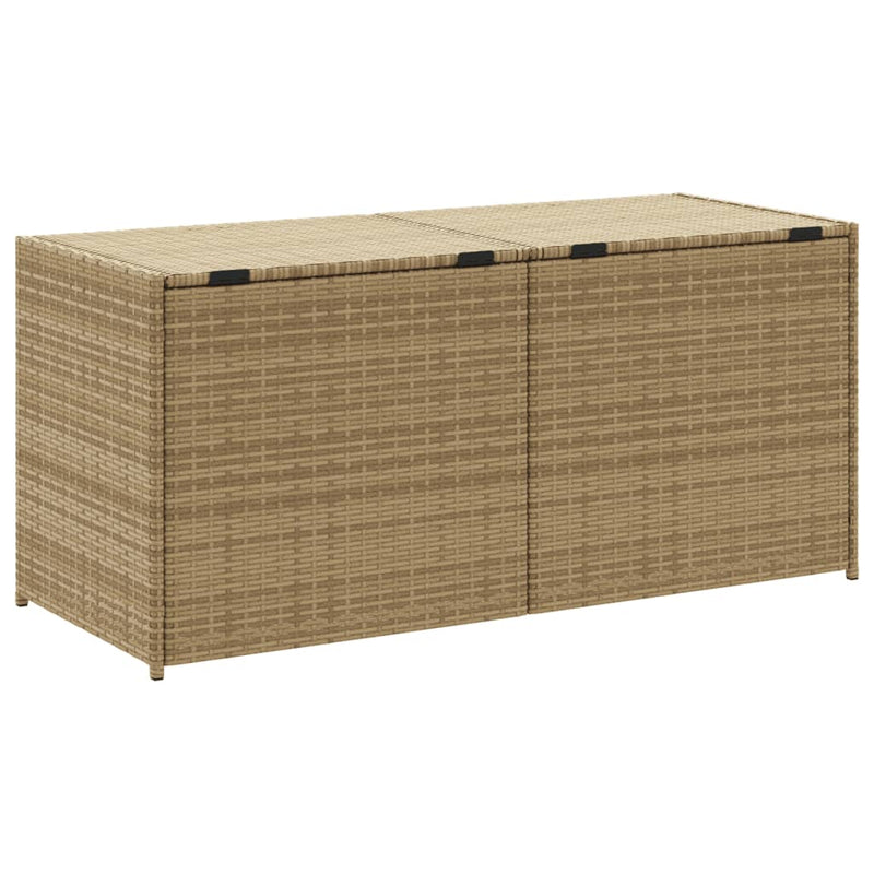 Garden Storage Box Mix Beige 283L Poly Rattan Payday Deals