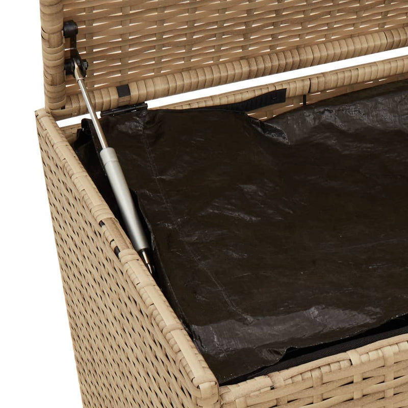 Garden Storage Box Mix Beige 283L Poly Rattan Payday Deals