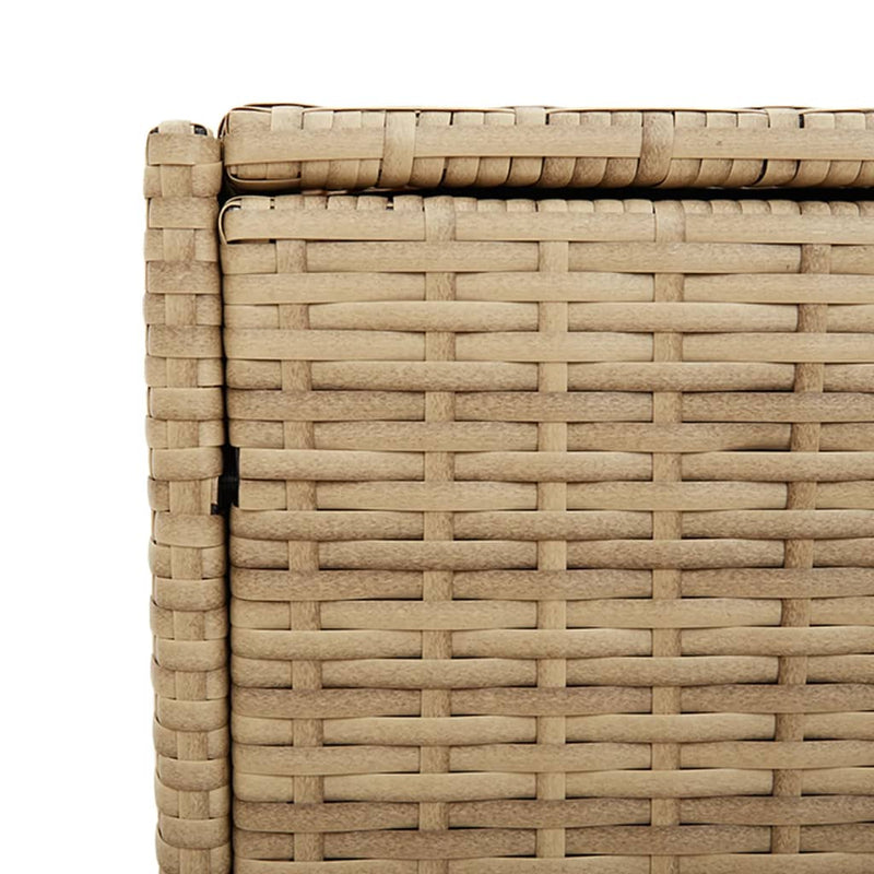 Garden Storage Box Mix Beige 283L Poly Rattan Payday Deals