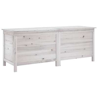Garden Storage Box White 150x50x56.5 cm Solid Wood Fir Payday Deals