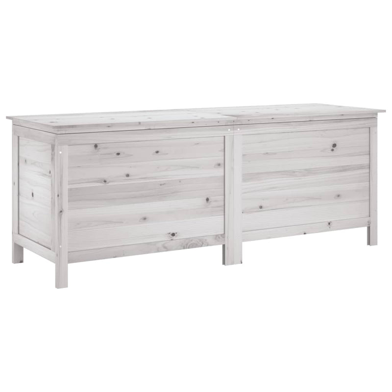 Garden Storage Box White 150x50x56.5 cm Solid Wood Fir Payday Deals