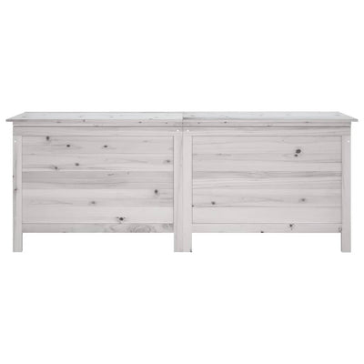 Garden Storage Box White 150x50x56.5 cm Solid Wood Fir Payday Deals