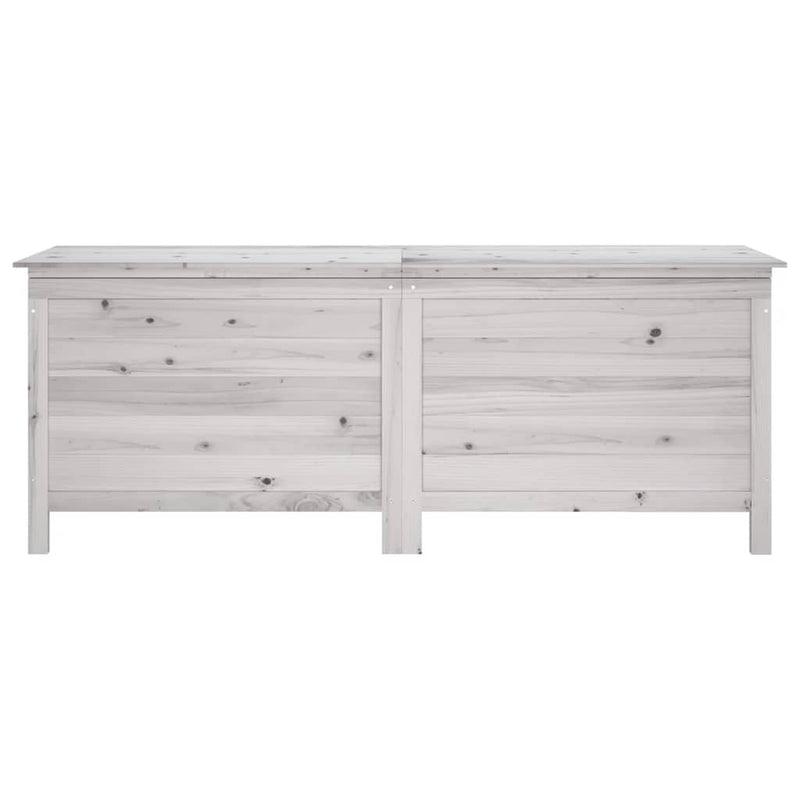 Garden Storage Box White 150x50x56.5 cm Solid Wood Fir Payday Deals