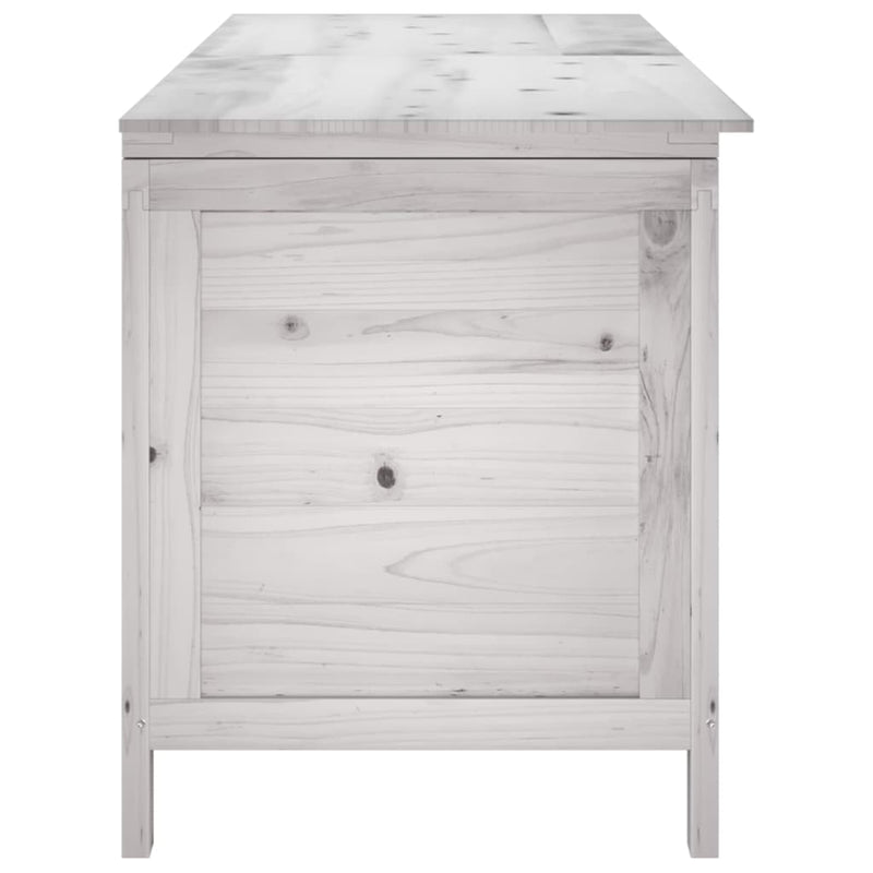 Garden Storage Box White 150x50x56.5 cm Solid Wood Fir Payday Deals